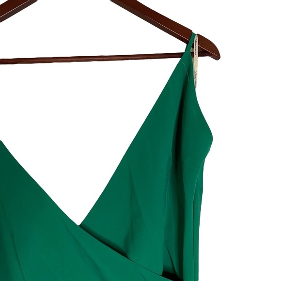 Lovers + Friends Evergreen Gown Draped Ruched Asymmetric Ruffled Medium - Picture 11 of 16